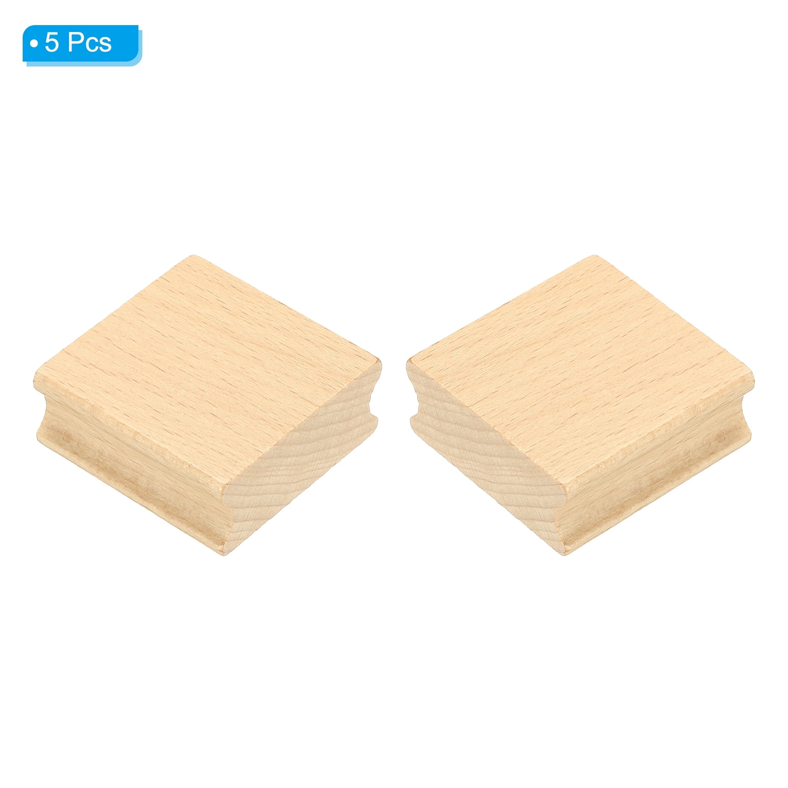 Unique Bargains Blank Wood Rubber Stamp Mounts Wooden Handle for DIY Crafting 2"x2"x0.79"