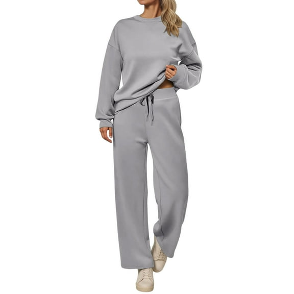Two Piece Sets for Women Fall - Long Sleeve Sweatshirt With Sweatpants Set Womens Matching Sets Fall Womens Activewear Sets