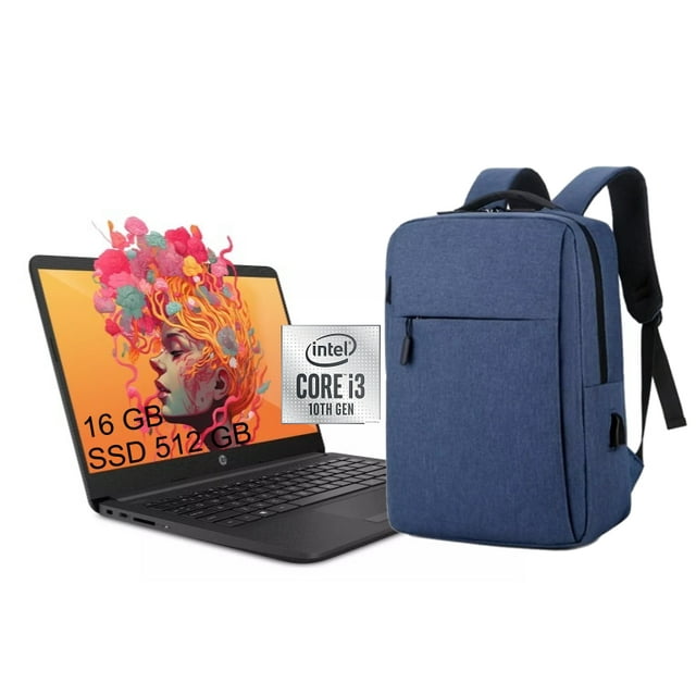 Laptop Hp 240 G8 Intel core i3 ram 16gb ssd 512gb pantalla 14.1 + Mochila