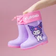 thumbnail image 4 of Botas de lluvia Sanrio a media pantorrilla para niños, Botas de lluvia de verano antideslizantes y resistentes al desgaste con fondo suave de dibujos animados de Kuroko para niñas de guardería, 4 of 5