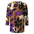 thumbnail image 4 of PuLe Long Sleeve Shirts for Women Womens 3/4 Length Sleeve Tops Casual Three Quarter Sleeve T-Shirts Round Neck Cute Tunic Tops Summer Blouses for Women 2024 ﻿, 4 of 5