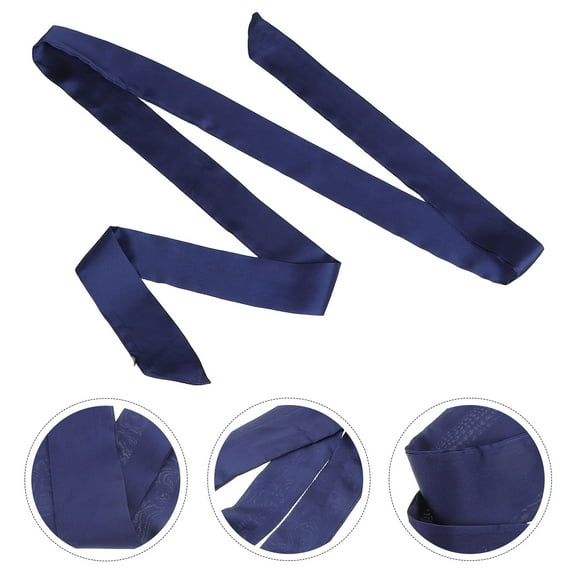 LOLIPPYY Elegant Dark Blue Polyester Scarf Thin Long Decorative Neckerchief 1Set