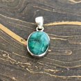 thumbnail image 3 of Sterling Silver 925 Pendant For Men & Women, May Birthstone, Bridesmaid Gift Pendant, Emerald, Gemstone Pendant, Christmas Gift For Her Or Him, 3 of 3