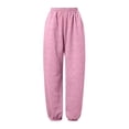 thumbnail image 6 of Kids Girls Baggy Sweatpants Elastic Waist Jogger Pants with Cuffed Ankles Loose Fit Lounge Trousers 4-14Y, 6 of 8