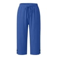 thumbnail image 5 of Summer Capris For Women Lightweight Boho Capri Pants Linen Bermuda Shorts Linen Pants Women Cropped Jogger Cute Capris For Women Petite Pants Lightweight Capris For Women Casual Capri Pants, 5 of 7