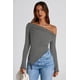 thumbnail image 3 of Remera PRETTYGARDEN Y2K Crop Top Asimétrico con Hombros Descubiertos S, 3 of 9