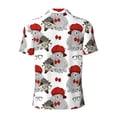 thumbnail image 3 of Xecao Rabbit And Hedgehog for Mens' Casual Short Sleeve Button-Down Polo Shirts for a Classic Golf Look, 3 of 9
