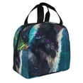 thumbnail image 2 of Easygdp Colorful Plant Wolf Bolsa Térmica Premium - Tela Oxford Impermeable, Gran Capacidad, Bolsillo Frontal, Unisex para Trabajo, Escuela, Actividades al Aire Libre y Picnics, 2 of 8