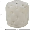 thumbnail image 3 of Meridian Furniture Harper Contemporary Velvet Ottoman/Stool in Cream, 3 of 4