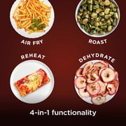 Ninja Air Fryer Pro XL 6.5-Qt, 4-in-1, Air Crisp Technology, Nonstick Crisper Plate, AF180 Black