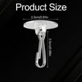thumbnail image 2 of Set of 50 Practical Clear Plastic Hooks for Ceiling Mounting Damage Release Removal Strong Adhesive Ceiling Hooks, 2 of 8