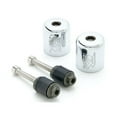thumbnail image 2 of Krator Silver Bar Ends Logo Hand Grip Handlebar End Caps Compatible with Suzuki GSXR 1000 2001-2013, 2 of 3