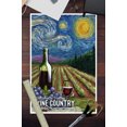 thumbnail image 2 of Willamette Valley, Oregon, Wine Country, Starry Night (12x18 Wall Art Poster, Room Decor), 2 of 3