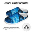 thumbnail image 6 of KLL Blue Fire Cool Wolf Pattern Adult Unisex Cozy Slippers,Fuzzy Slip-on Slippers TPR Sole Slippers Comfort Plush Home Footwear for Indoor & Outdoor-39/40, 6 of 7