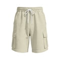 thumbnail image 5 of Nestiefly Mens Linen Cargo Shorts Summer Casual Loose Elastic Waist Drawstring Lightweight Beach Vacation Shorts with Pockets Beige M, 5 of 9