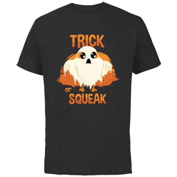 Star Wars Porg Treat or Squeak Halloween - Short Sleeve Cotton T-Shirt for Adults - Customized-Black