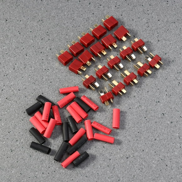 UPGRATOR 10Pares Conectores T-Plug Macho Y Estilo Con Tubo Termoencogible
