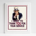 thumbnail image 2 of Liberty and Lilac Paper Uncle Sam Poster Patriotic Art Gift for Veteran Thank a Veteran Thank You For Your Service UNFRAMED 8x10-inch Print, 2 of 2