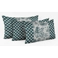 thumbnail image 2 of Vargottam Lumbar Pillow Cover - Decorative Pillow Covers 24x12 Inches, Printed Teal Blue Theme Pillowcase, Decorative Lumbar Cushion Covers, 2 of 4