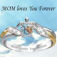 thumbnail image 2 of IKemiter Turtle Ring Mom Loves You Forever Turtle Ring Sea Turtle Crystal Studded Jewelry, 2 of 8