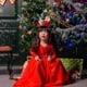 thumbnail image 5 of Sequin Santa Hat Headband With Gold Tone Glittery Crown, Christmas Themed Hair Accessories, 5 of 5