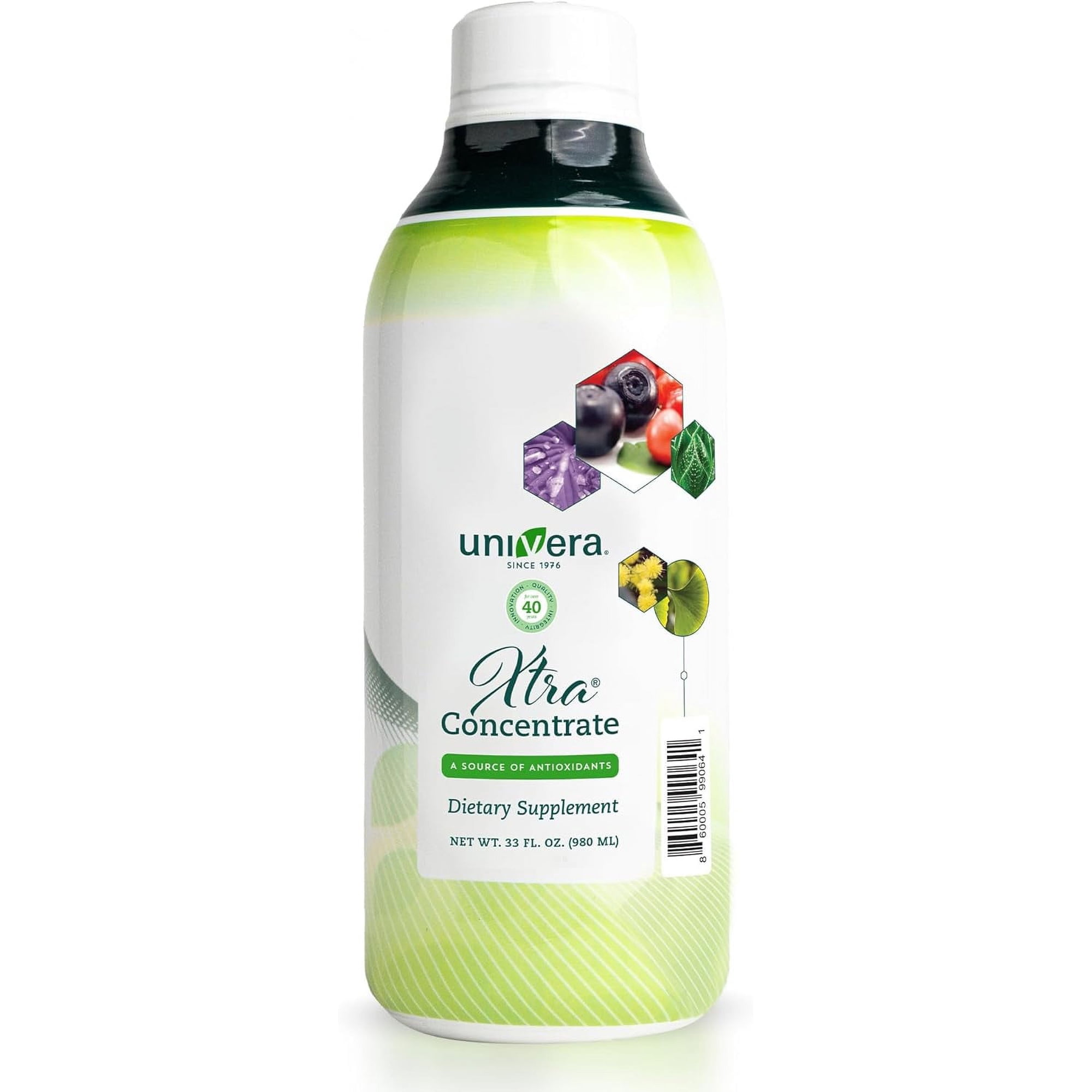 Univera Xtra Concentrate, Stress Management, Focus and Clarity, Joint Health, Antioxidant Protection, 980 mL bottle