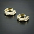 thumbnail image 2 of K-KED 925 Silver Filled Cross Cubic Zirconia Women Men Hoop Drop Earrings Jewelry-#9, 2 of 6