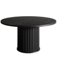 thumbnail image 7 of Tribesigns  Round Conference Table, 47-Inch Wooden Meeting Table for 4-6 People with Sturdy Metal Base for Conference Room, Black, 7 of 7