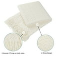 Unique Bargains Fringe Knitted Decorative Throw Blanket, 50"x 60