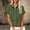 Army Green, variant on Fashion Clothing for Women, Flared Collar Casual Tops with Front Pockets and Fringe Hem for Warm Weather Wear