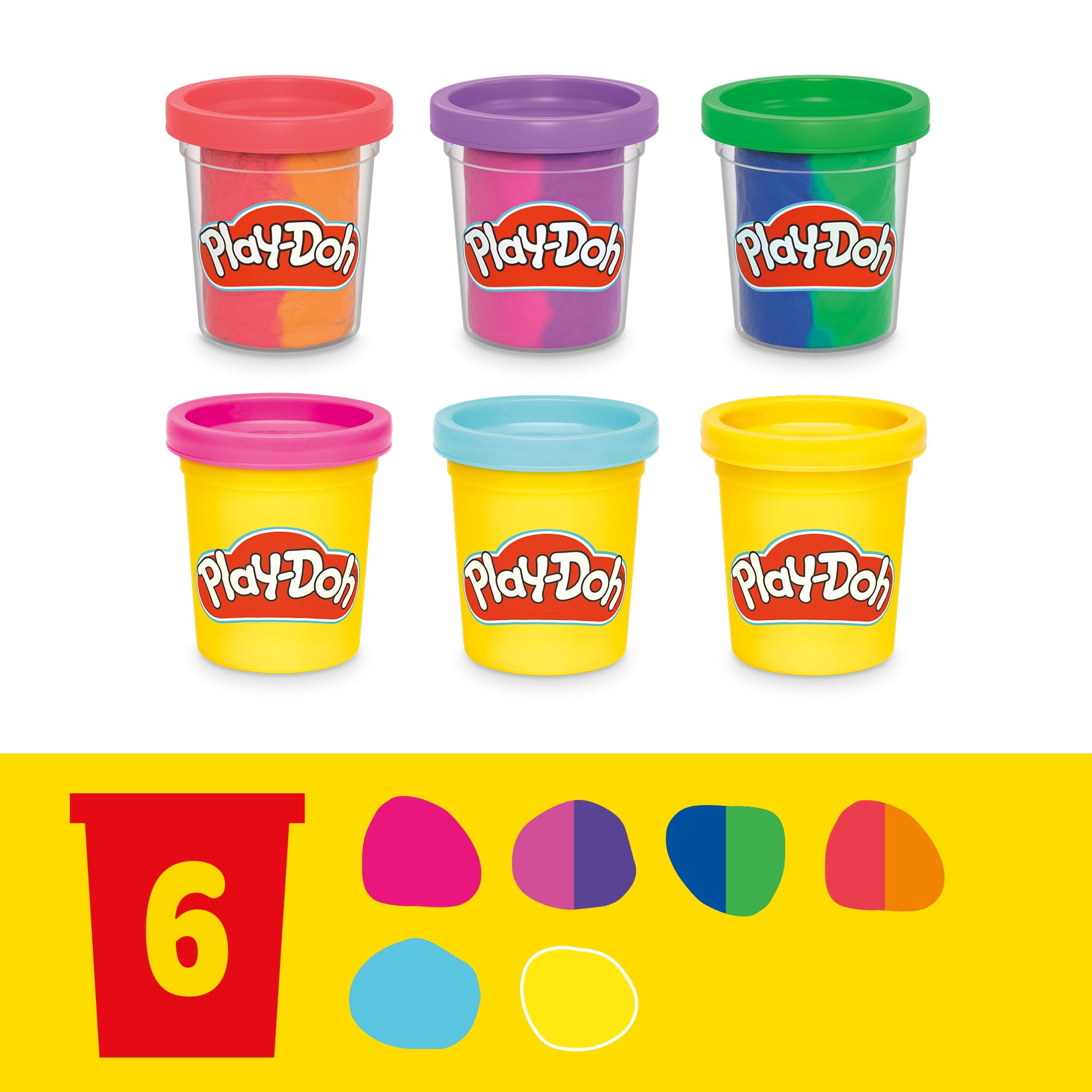 Play-Doh Hair Stylin' Salon Play Dough Playset with 6 Cans, Ages 3+