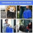 thumbnail image 4 of Triani 2Pcs Large Capacity Reusable Insulated Grocery Bags Thermal Totes With Zippered Top For Hot Cold Food Delivery Refrigerator Pizza(Blue), 4 of 7