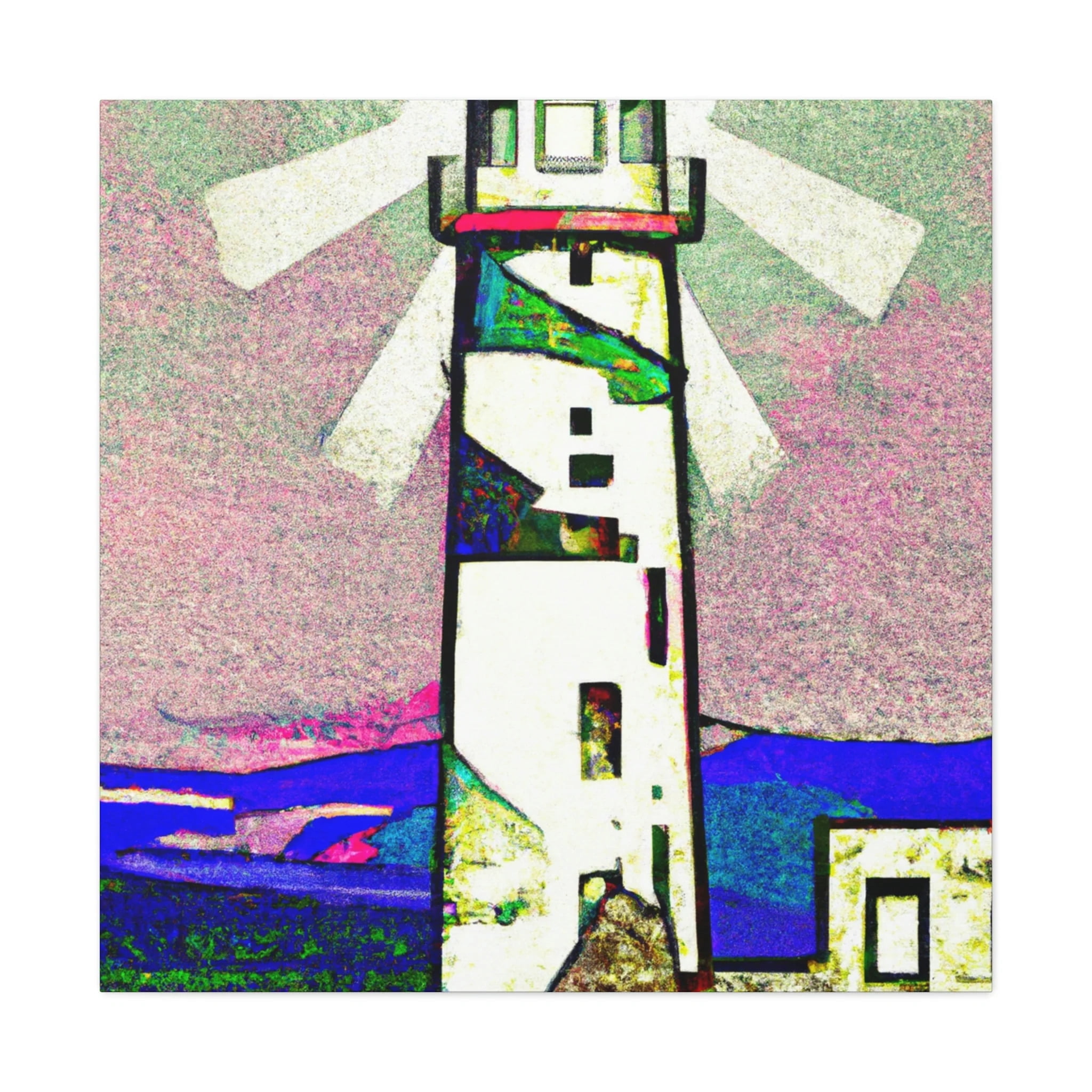 Lighthouse in Pop Art Canvas