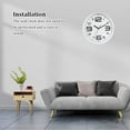 thumbnail image 3 of VONKY 12 Inch Wall Clock Non-Ticking Battery-Operated Pointer Timepiece Decorative Modern Living Room Large Hanging Clocks White, 3 of 6