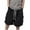 Black, variant on Leesechin Women Cargo Shorts Graphic Baggy Shorts Summer Bermuda Drawstring Wide Leg Short Pants with Pockets