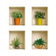 thumbnail image 2 of pstuiky Adhesivo de pared tridimensional con simulación 3D de un jarrón, adhesivos para ventanas con forma de plantas y flores., 2 of 5