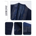 thumbnail image 5 of Beauty-Emily Men’s Rhinestone Tuxedo Suit – Shawl Lapel Blazer & Pants Set, Slim Fit Formal Outfit for Wedding, Prom, Party & Stage Wear, 5 of 9