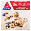 Atkins Blueberry Greek Yogurt Protein Meal Bar, High Fiber, High Protein, Meal Replacement, 5 Count