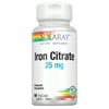 Solaray Iron Citrate 25 mg | May Help Support Healthy Circulation, Cardiovascular Function, Red Blood Cell Health | 60ct