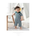 thumbnail image 7 of Baby Bodysuit Summer Outfit Base Onesie Pajamas Thin Striped Romper Baby Boy's Clothing 10-12 Months, 7 of 7