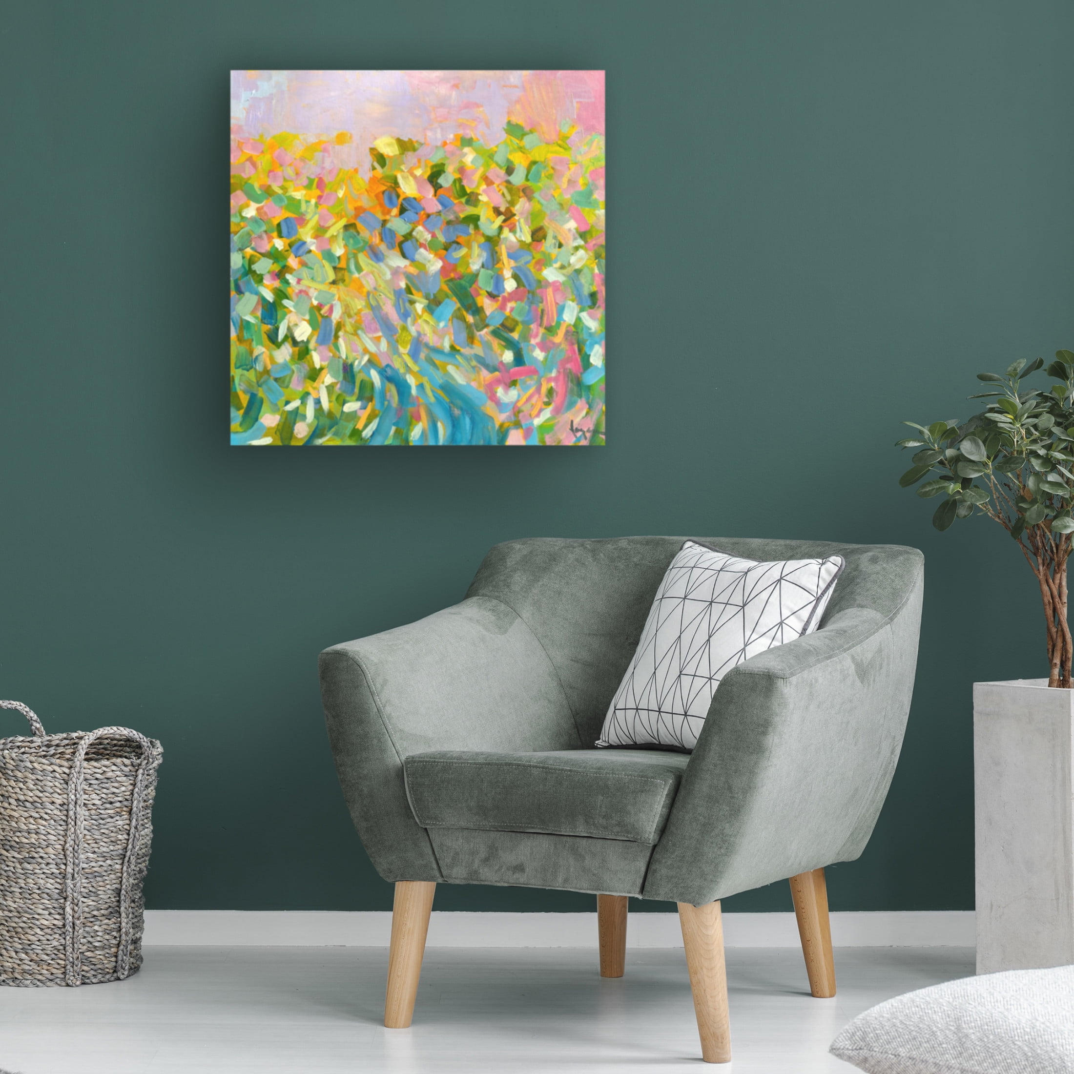 Canvas Wall Art - Dorothy Fagan 'Sunrise On A Misty Morning I' Wall Art for Living Room, Bedroom, or Office D?cor by Trademark Fine Art - 35 x 35 Inches