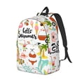 thumbnail image 2 of Daiia Hello Summer Vintage Canvas Backpack for Men and Women ,Hiking Backpack,Travel Laptop Bag for School,Large Capacity Backpack, 2 of 8