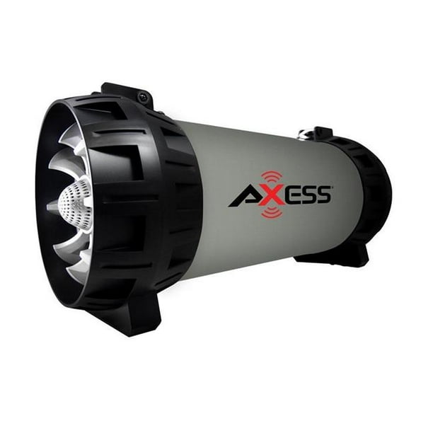Axess SPBT1065GY Haut-Parleur Bluetooth Portable Intégré dans la Danse LED Lights & Subwoofer&44; Gris