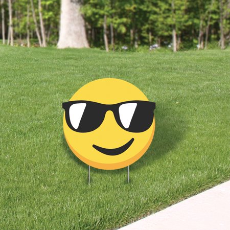 Sunglasses Emoji Yard Sign Expression Icon