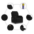 thumbnail image 4 of vidaXL Fauteuil Inclinable de Massage en Velours Noir, 4 of 5