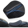thumbnail image 1 of Cojín plegable de gel para asiento de motocicleta, gran estructura de panal 3D, absorción de impactos y almohadilla de asiento transpirable para viajes largos (L), 1 of 5