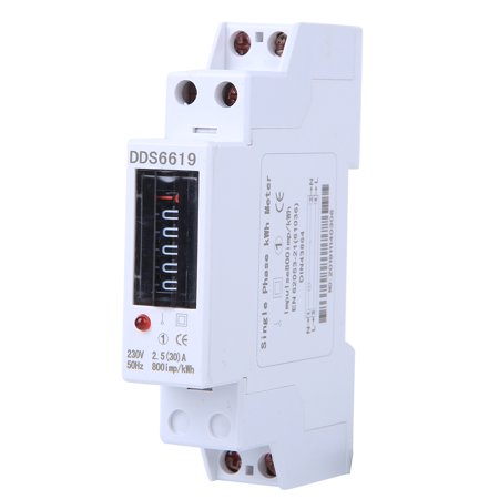 

Energy Meter Household Appliances Din Rail Energy Meter Energy Meter Din Rail 1P Single Phase Counter Household Appliances 230V DDS6619-001DDS6619-001-2.5（30）A