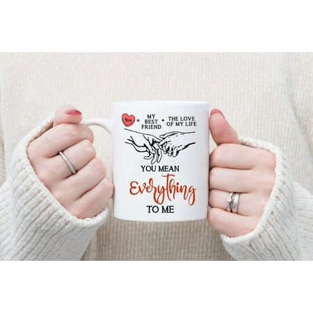 

Familyloveshop LLC You mean everything to me coffee mug Valentines Day Gift Romantic Gift for Husband/Wife Anniversary Gift Gift for Girlfriend