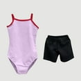 thumbnail image 2 of purcolt Gymnastics Leotards for Girls with Shorts Set Sleeveless Unitards Biketards Kids Ballet Dance Tumbling Outfits Dancewear 3-16 Years, 2 of 3