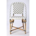 thumbnail image 4 of Butler 5398295 Tenor Rattan Dining Chair, White & Black - 21 x 22 x 35.50 in., 4 of 11